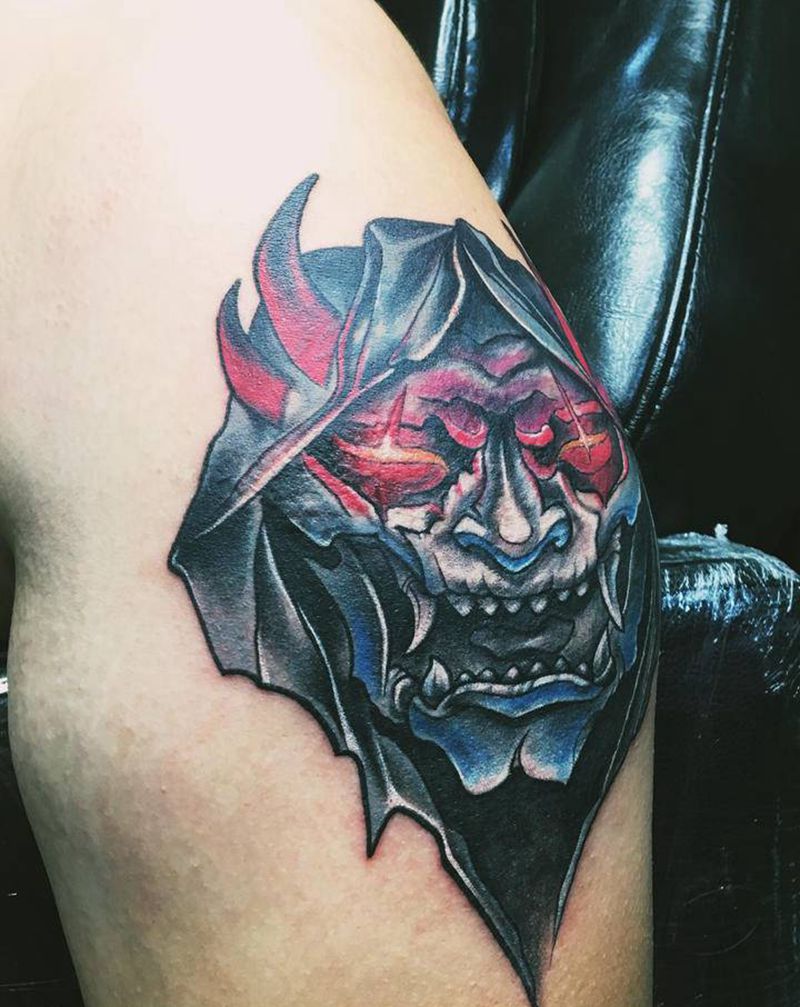 邪恶的班诺纹身图片_手臂New School纹身图案