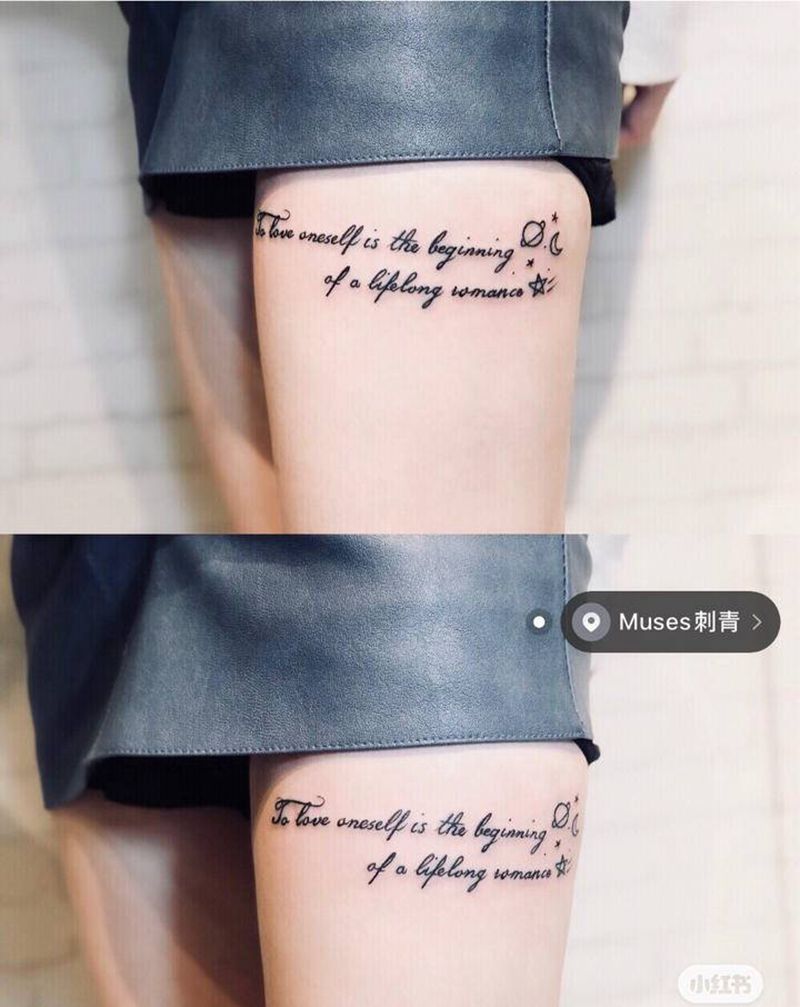 新作品小清晰纹身图片_花体字几何小清新纹身图案