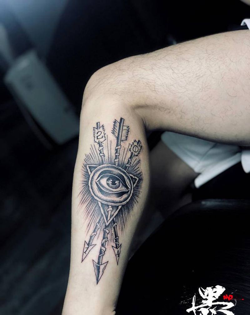 几何点刺系列2⃣️纹身图片_臀部手臂几何点刺纹身图案