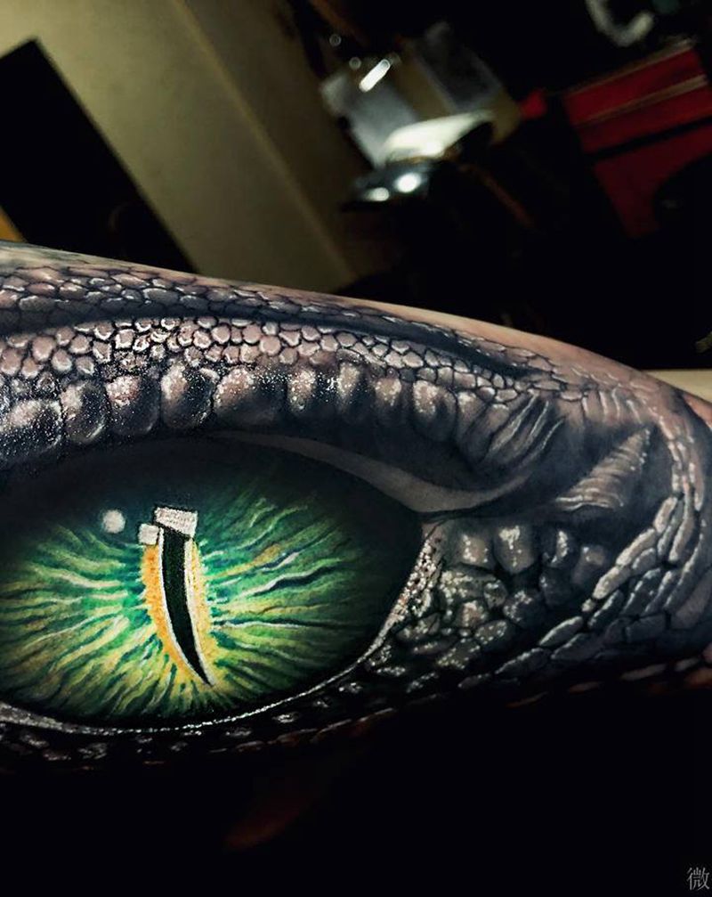 眼纹身图片_欧美写实纹身图案
