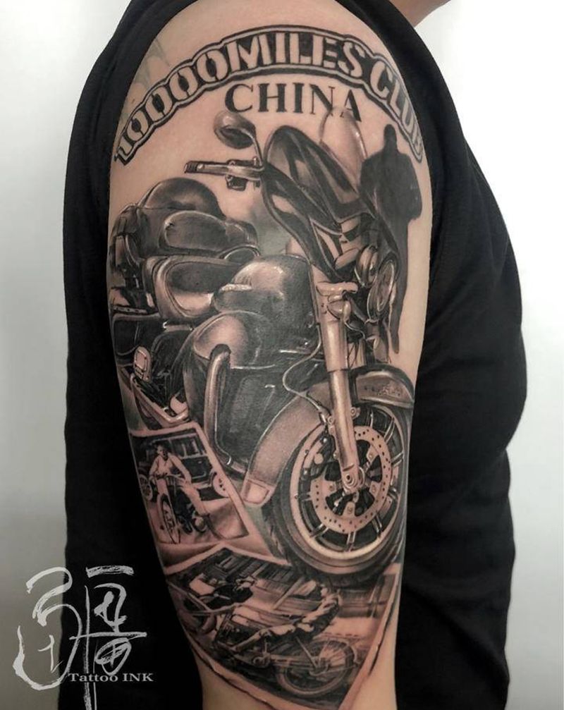 萬里長征纹身图片_手部手臂欧美写实纹身图案