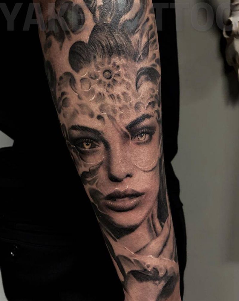 .纹身图片_手臂欧美写实纹身图案