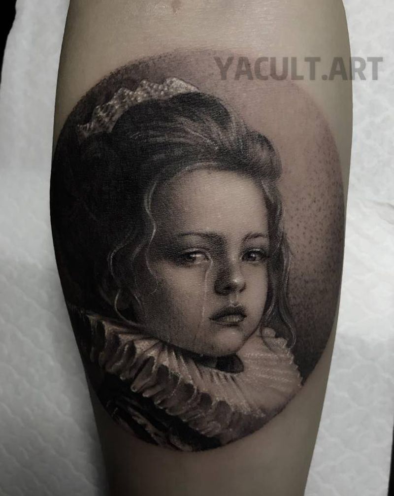 女孩纹身图片_手臂欧美写实纹身图案