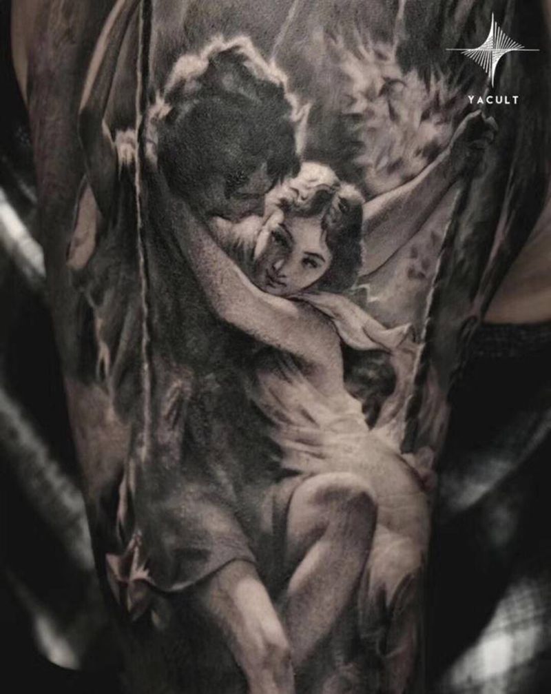 古典写实纹身图片_手臂纹身图案