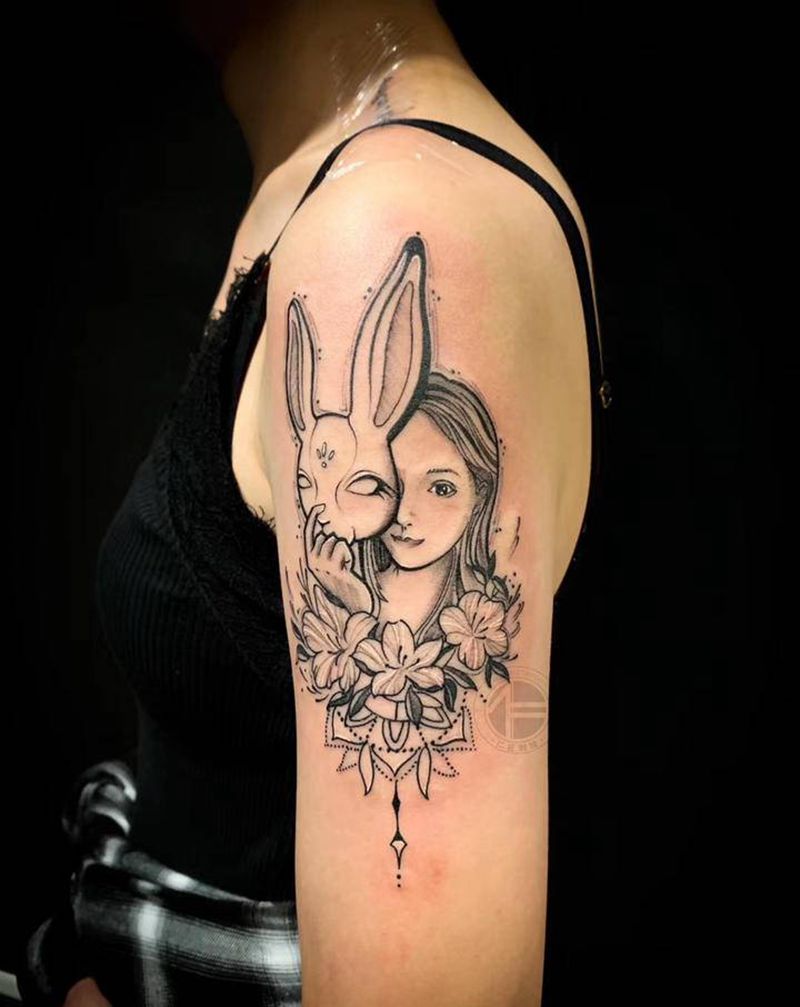 客人的小肖像纹身图片_手臂纹身图案