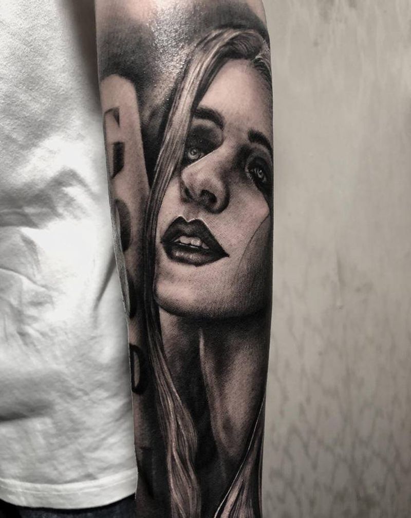 小丑女主角tattoo..纹身图片_手部纹身图案