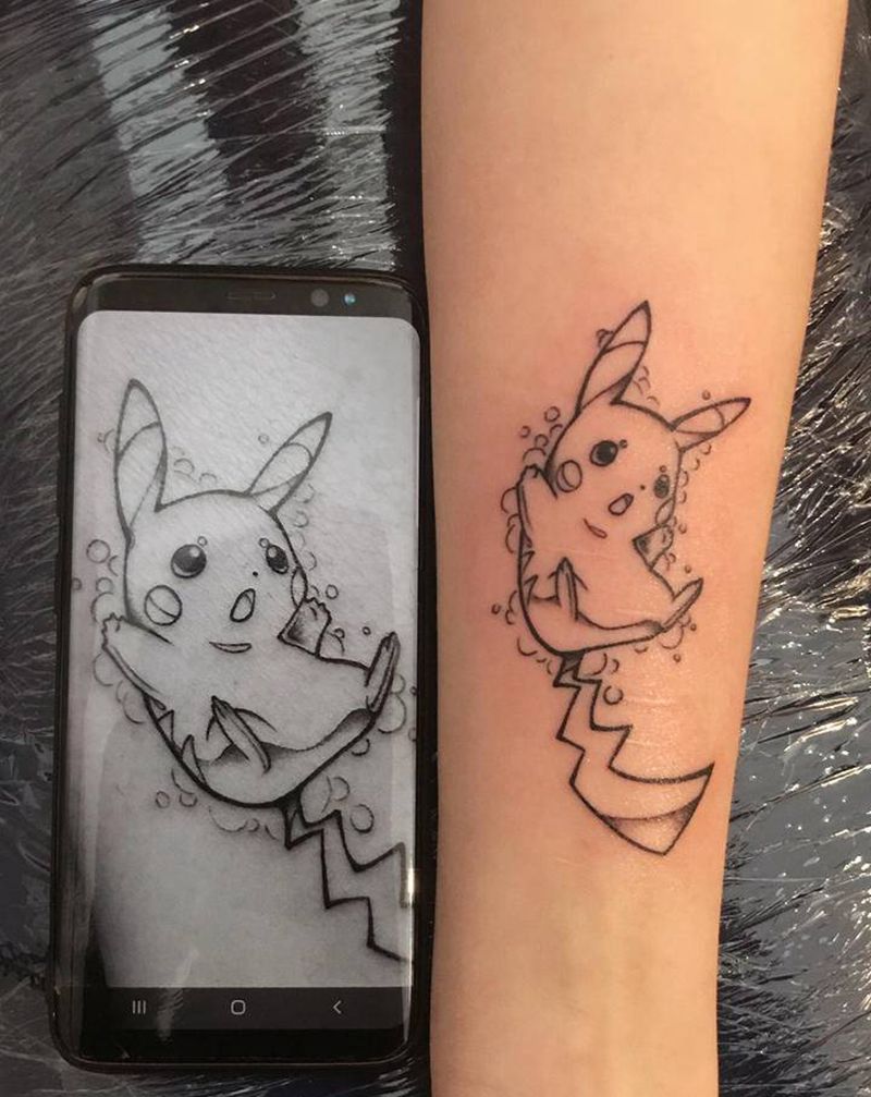 小皮神纹身图片_手部手臂几何纹身图案