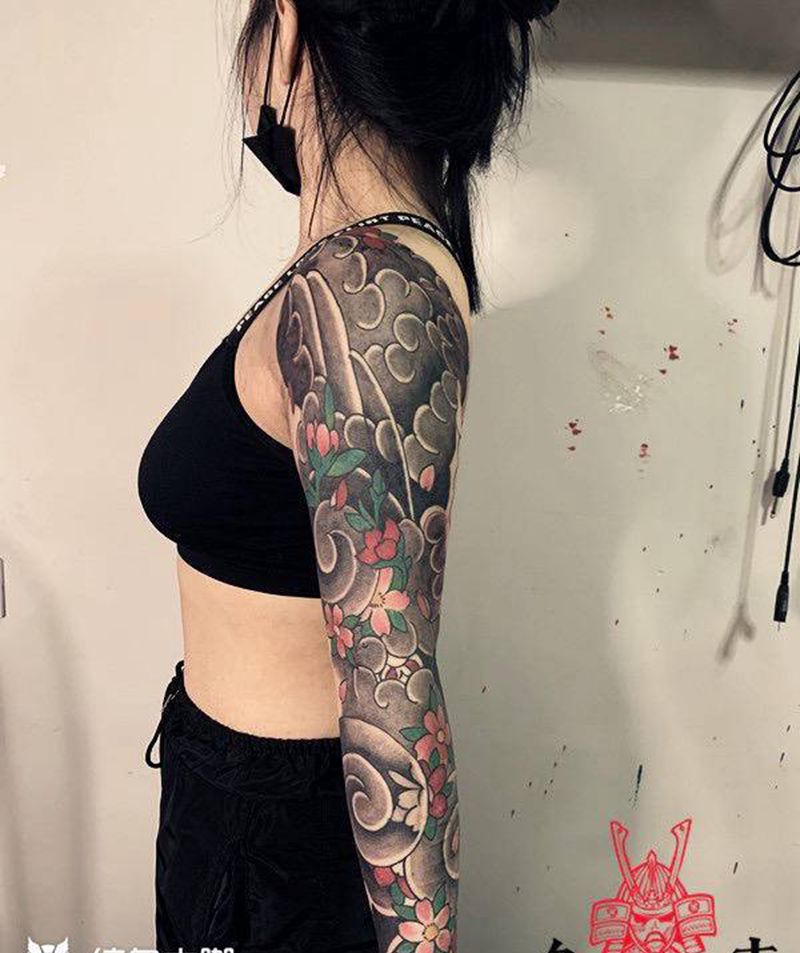 花臂咯～纹身图片_手臂老传统纹身图案