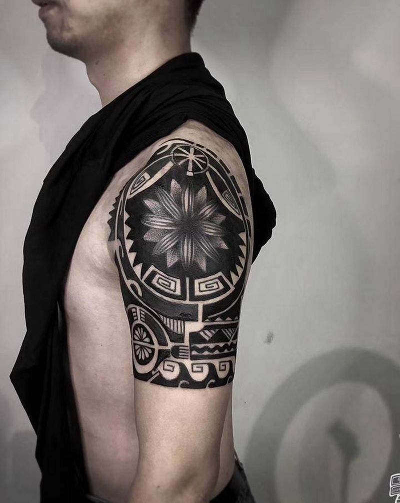 部分作品#纹身图片_图腾老传统纹身图案