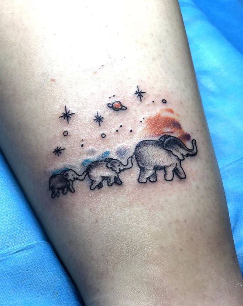 #小清新纹身#系列4⃣️纹身图片_臀部背部New School纹身图案