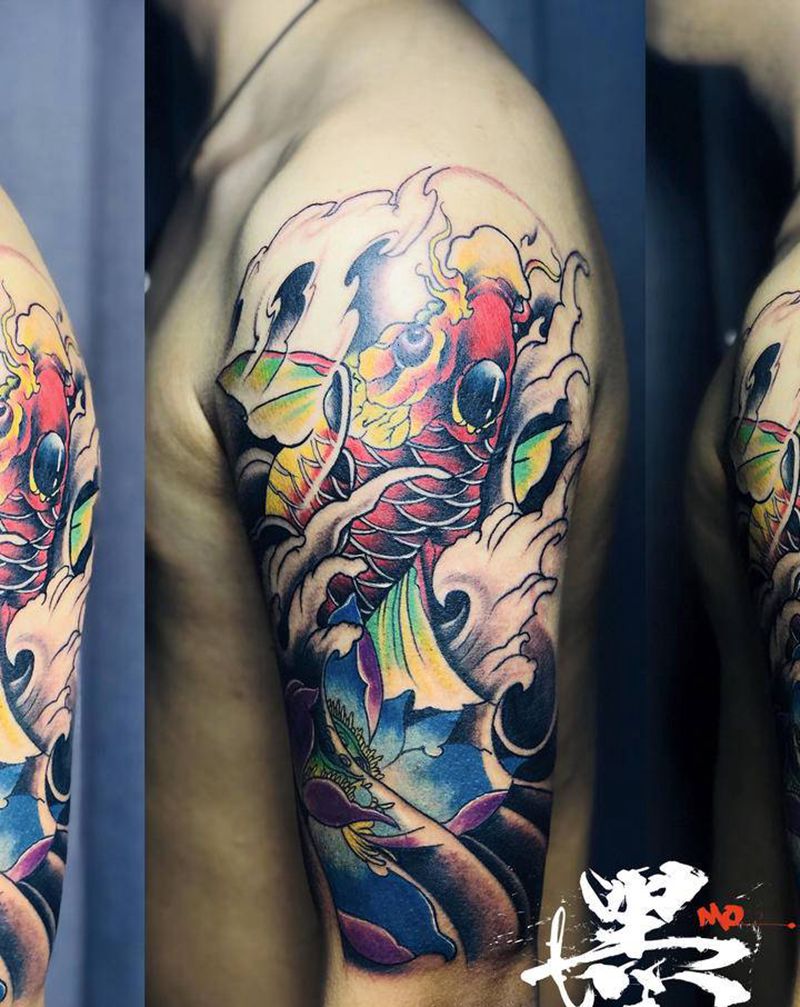 包臂包腿作品系列纹身图片_手臂腿部New School纹身图案