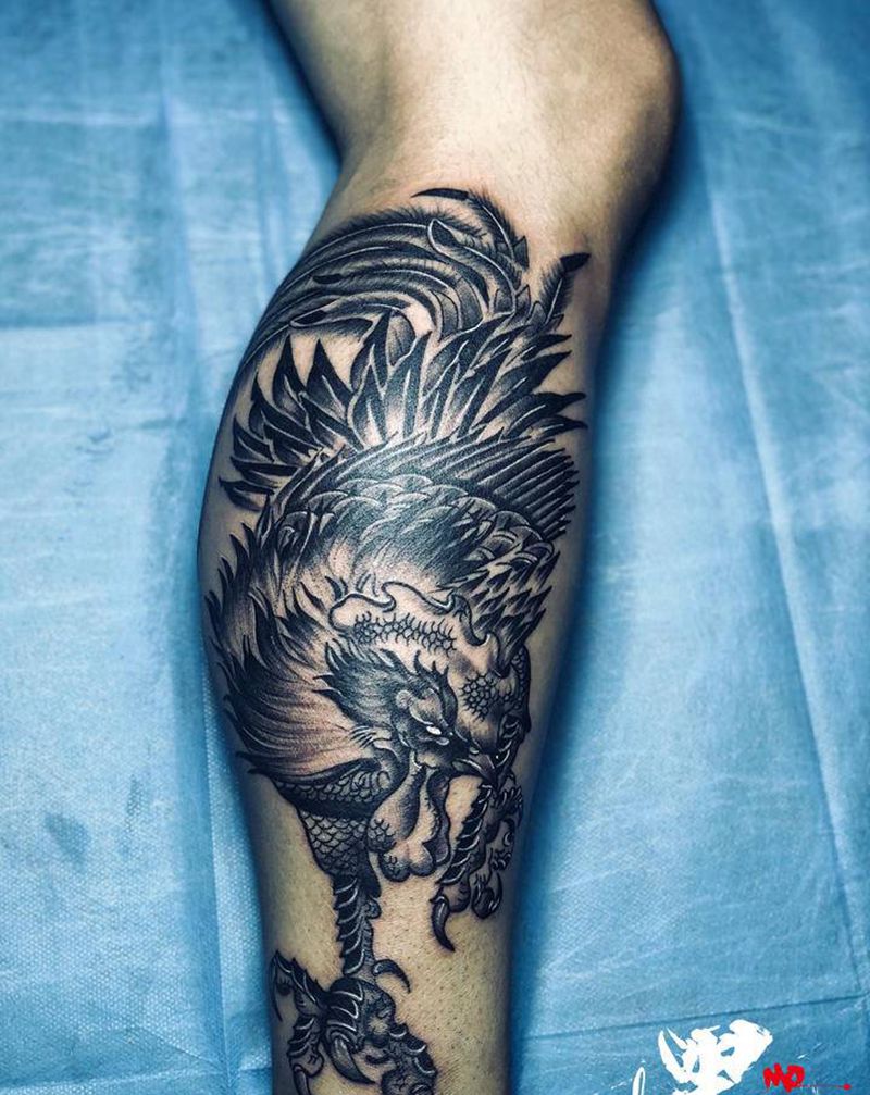 黑白灰系列:1⃣️纹身图片_脚部手臂New School纹身图案