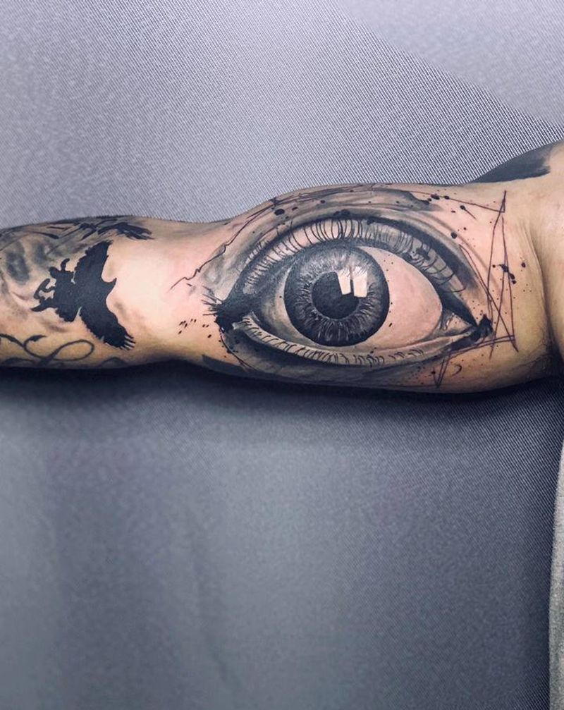 jojo师傅作品纹身图片_手臂背部新传统New School纹身图案