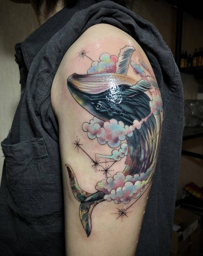 遮盖作品纹身图片_手臂手部点刺水彩纹身图案