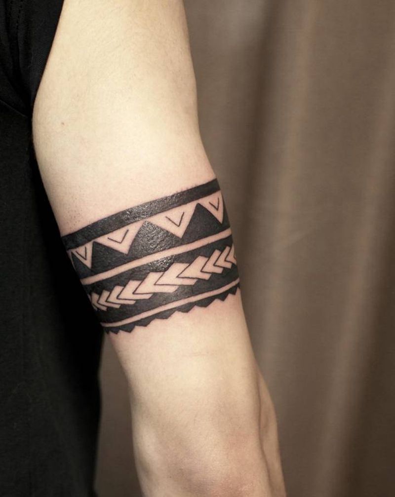 臂环纹身图片_手部图腾纹身图案