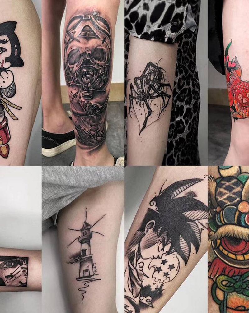 零零碎碎纹身图片_欧美写实纹身图案