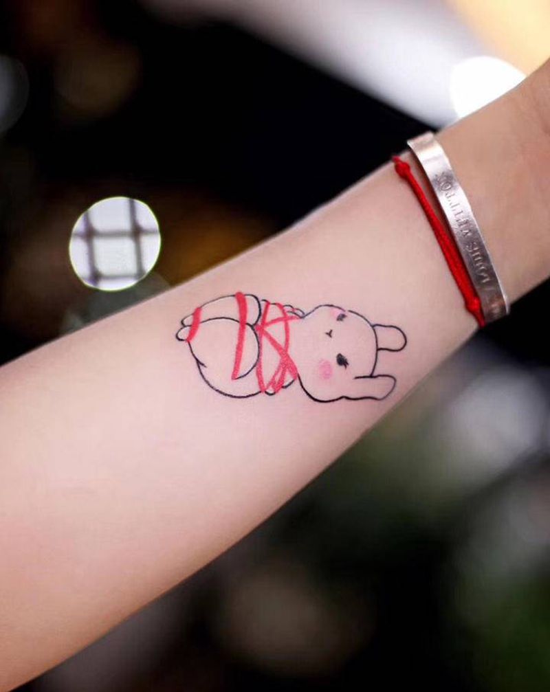 【简笔画兔子】纹身图片_手臂纹身图案