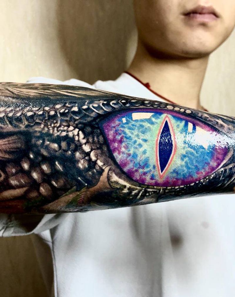 龙眼纹身图片_欧美写实纹身图案