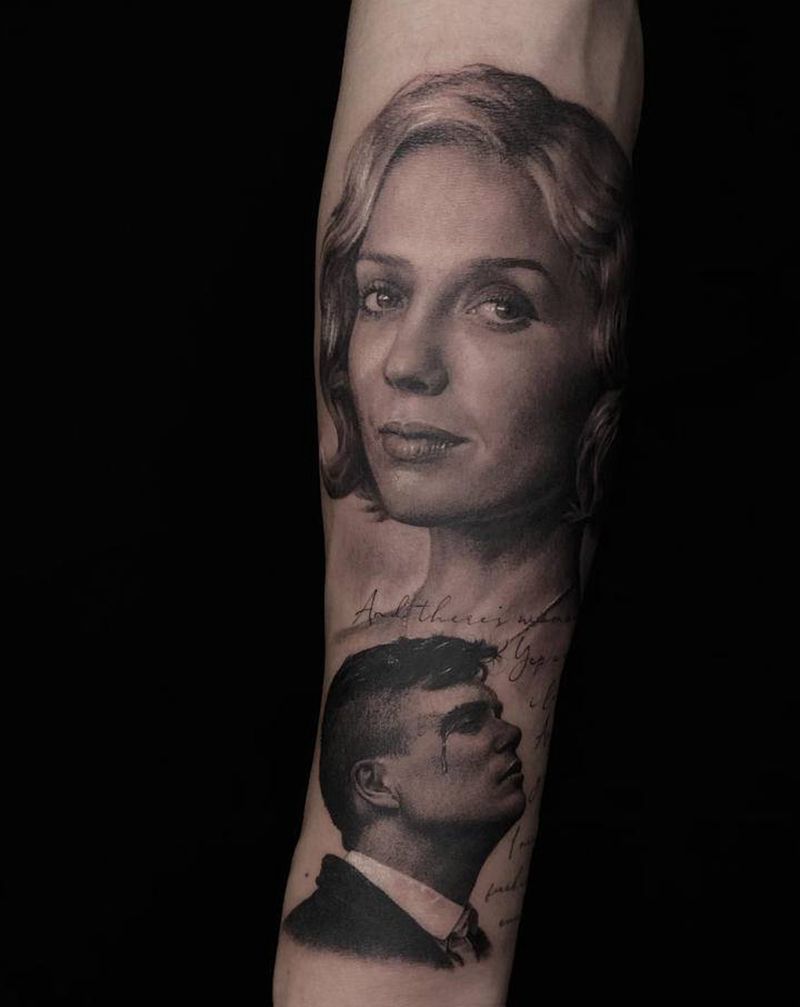 浴血黑帮纹身图片_手臂手部欧美写实纹身图案