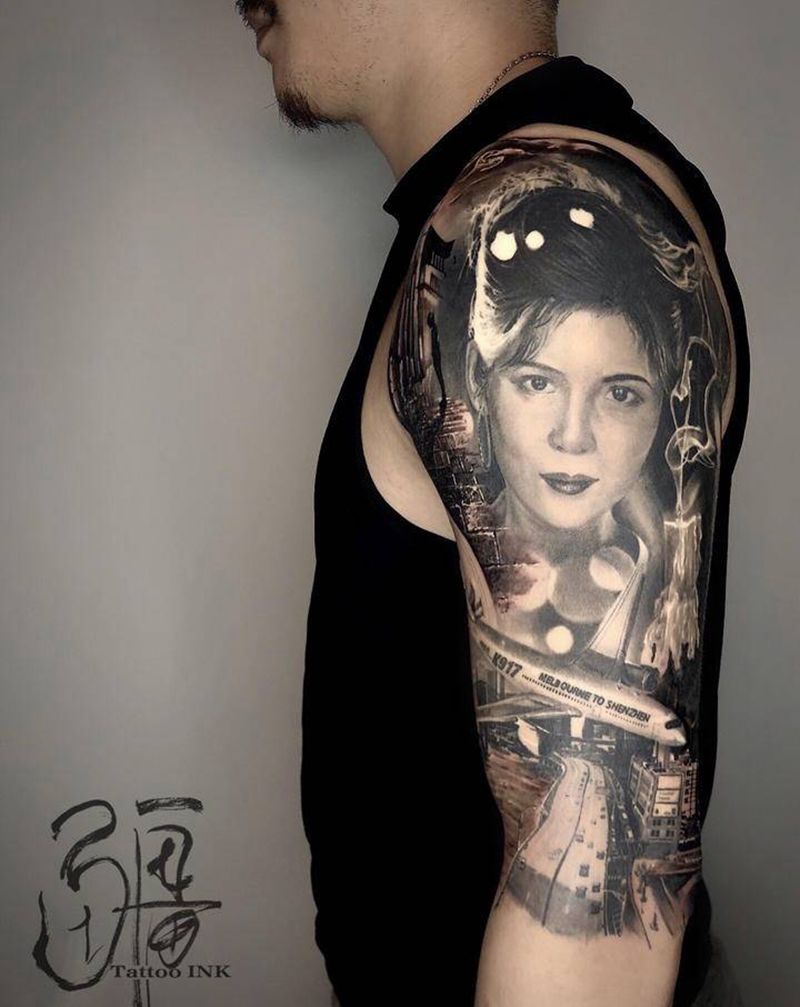 親愛的纹身图片_手臂手部欧美写实肖像纹身图案