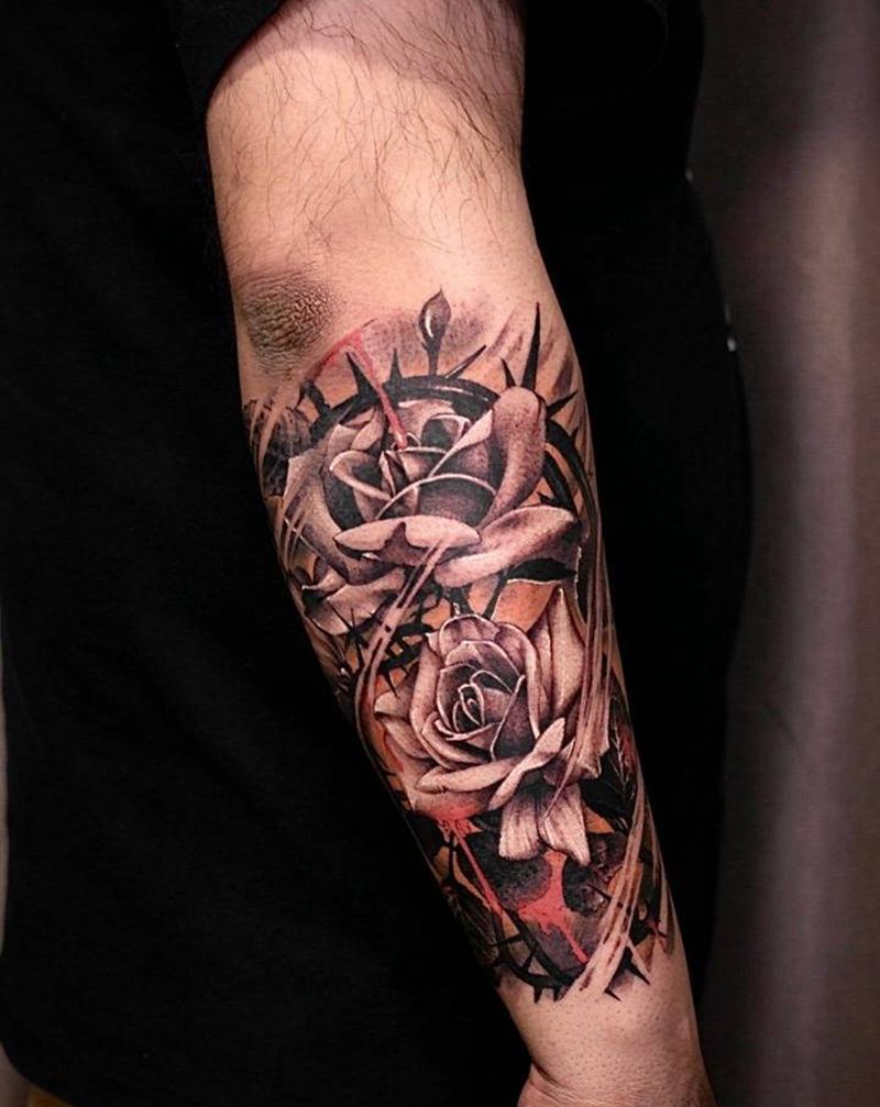1纹身图片_手部手臂欧美写实纹身图案