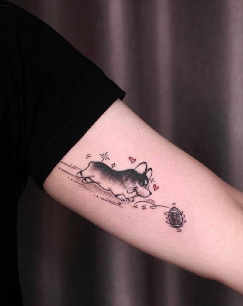 小图纹身图片_手臂肩部几何New School纹身图案