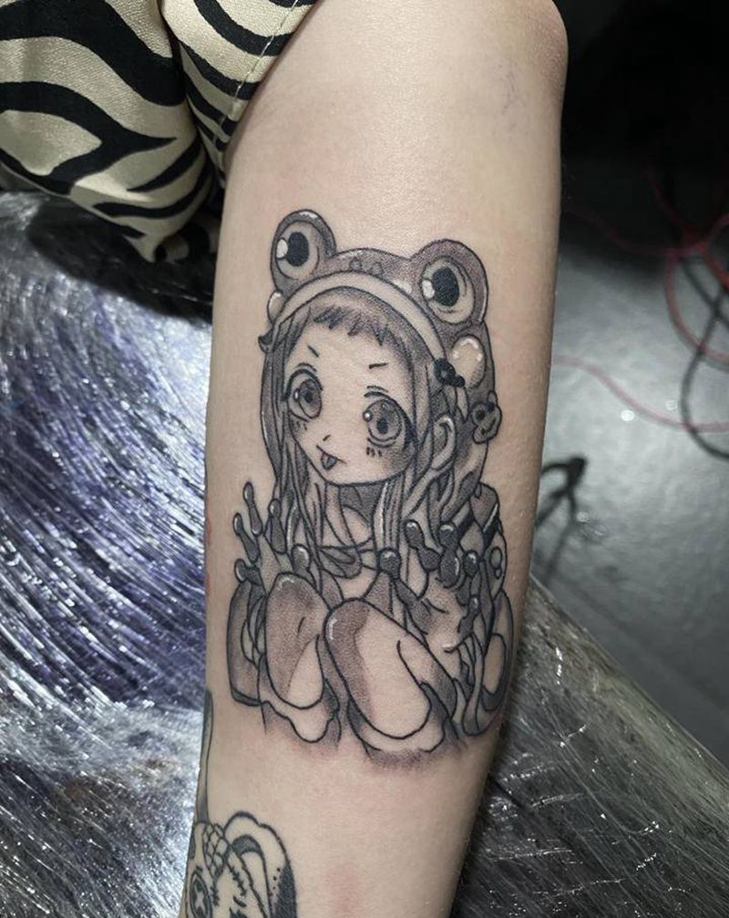 青蛙少女纹身图片_手臂纹身图案
