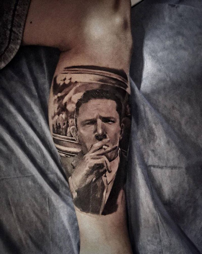 汤姆哈迪(未完)纹身图片_手臂腿部欧美写实毒液纹身图案