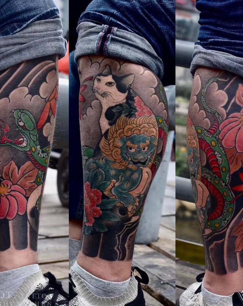 By彫泰纹身图片_老传统纹身图案