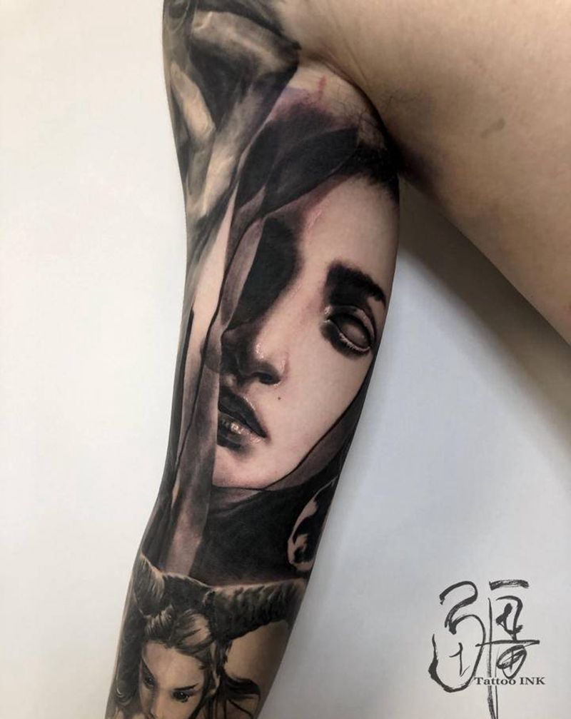 異●纹身图片_手臂手部欧美写实纹身图案