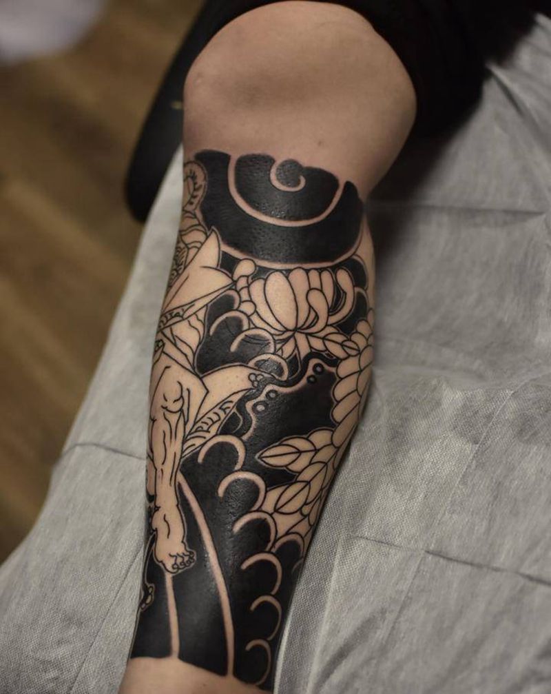 包小腿-作品待续纹身图片_老传统纹身图案