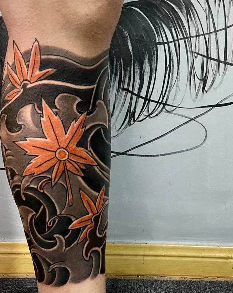 传统浪腿纹身图片_老传统纹身图案