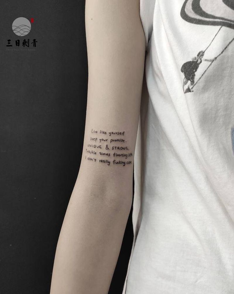 小英文纹身图片_手臂纹身图案