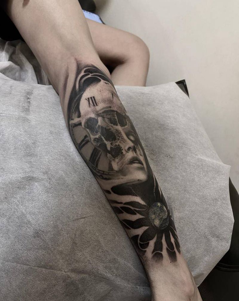 遮盖纹身图片_腹部纹身图案