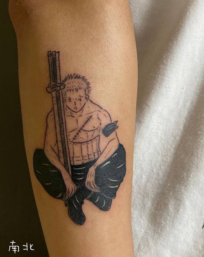 索隆纹身图片_手部纹身图案