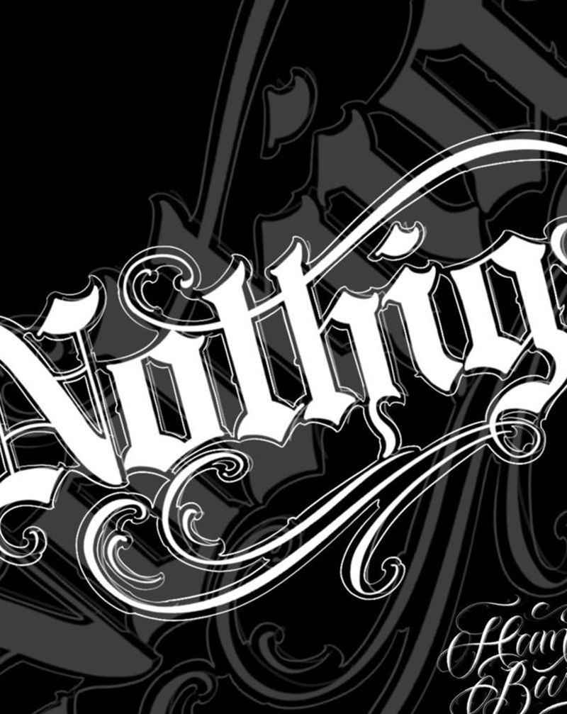 Gothic纹身图片_花体字纹身图案