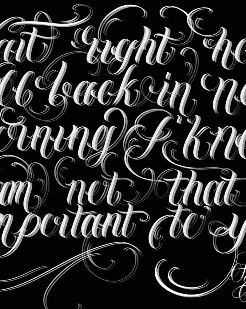 SS纹身图片_花体字纹身图案