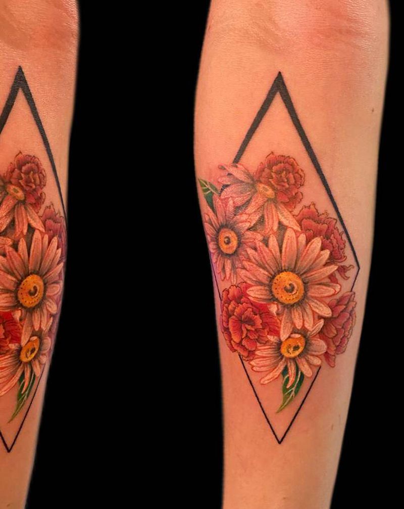 花纹身图片_手臂New School水彩纹身图案