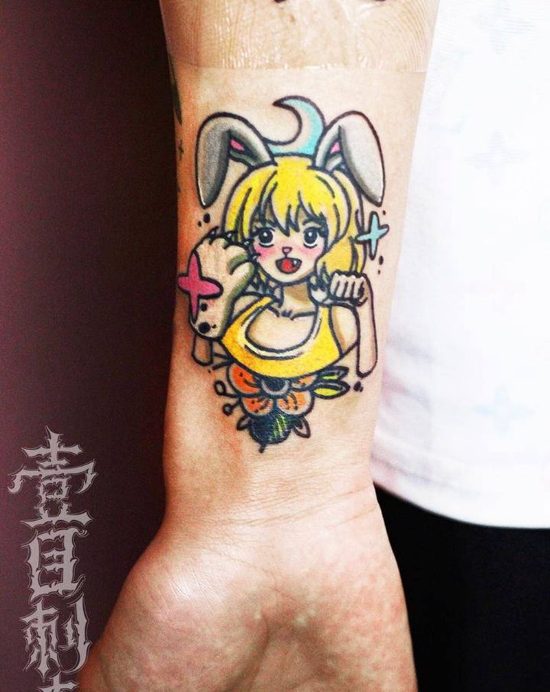 原设小兔子加洛特纹身图片_手臂Old School纹身图案