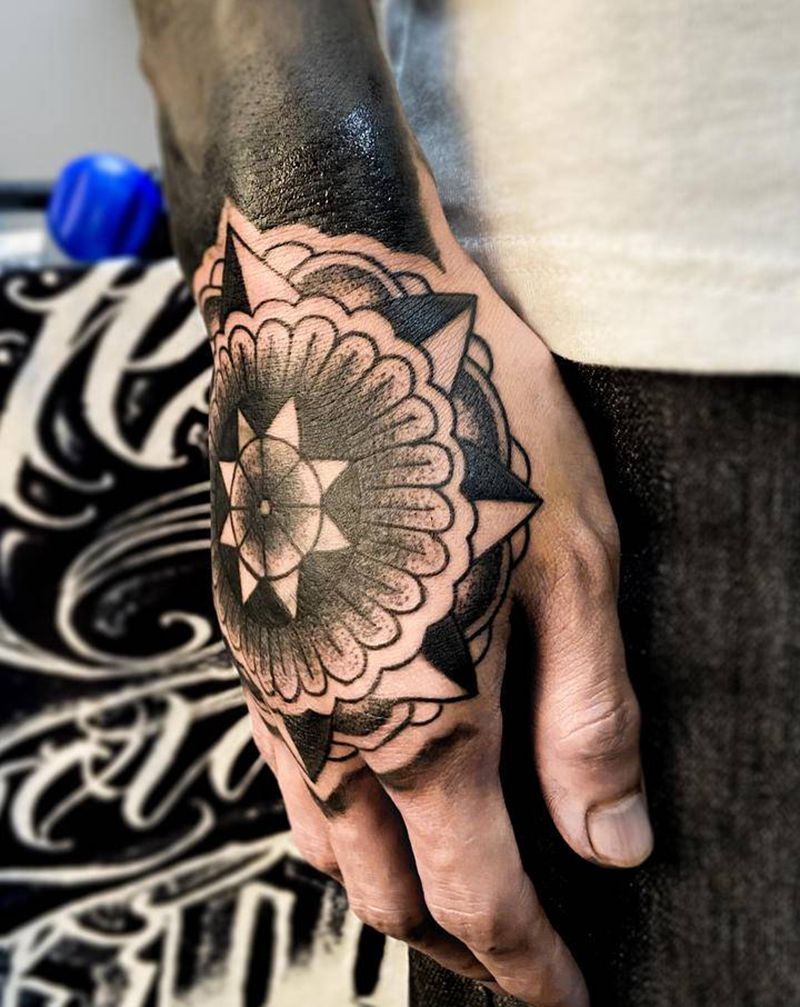 遮盖纹身图片_手部纹身图案