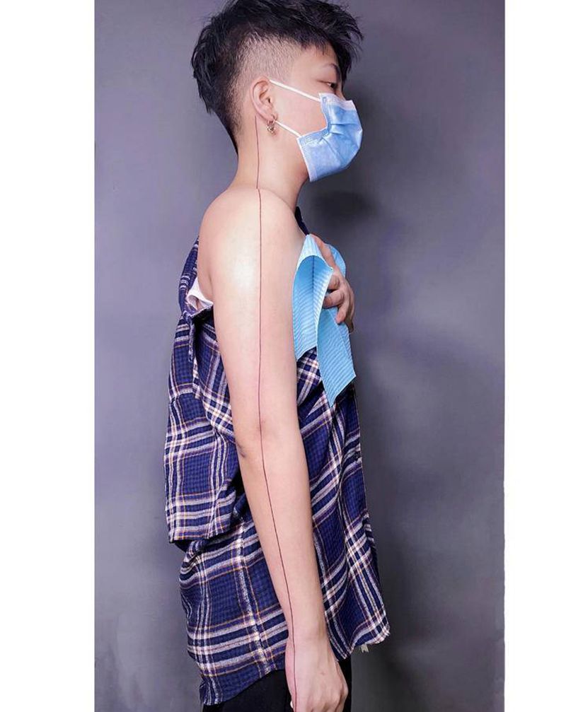 直线纹身图片_手臂纹身图案