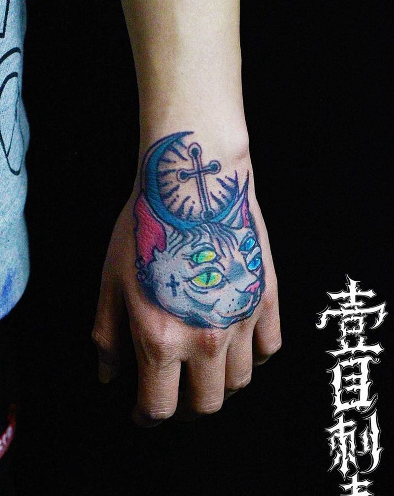 原设司芬克斯纹身图片_手臂Old School纹身图案