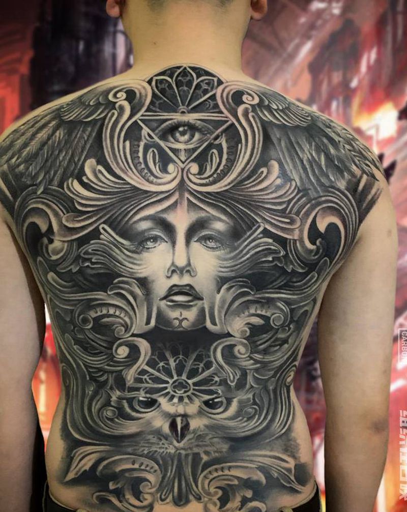 发一点近期店内小作纹身图片_臀部背部纹身图案