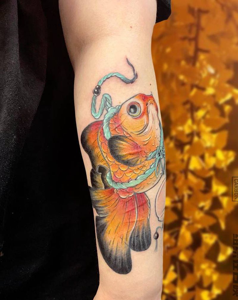 遮盖鱼纹身图片_手臂新传统New School纹身图案
