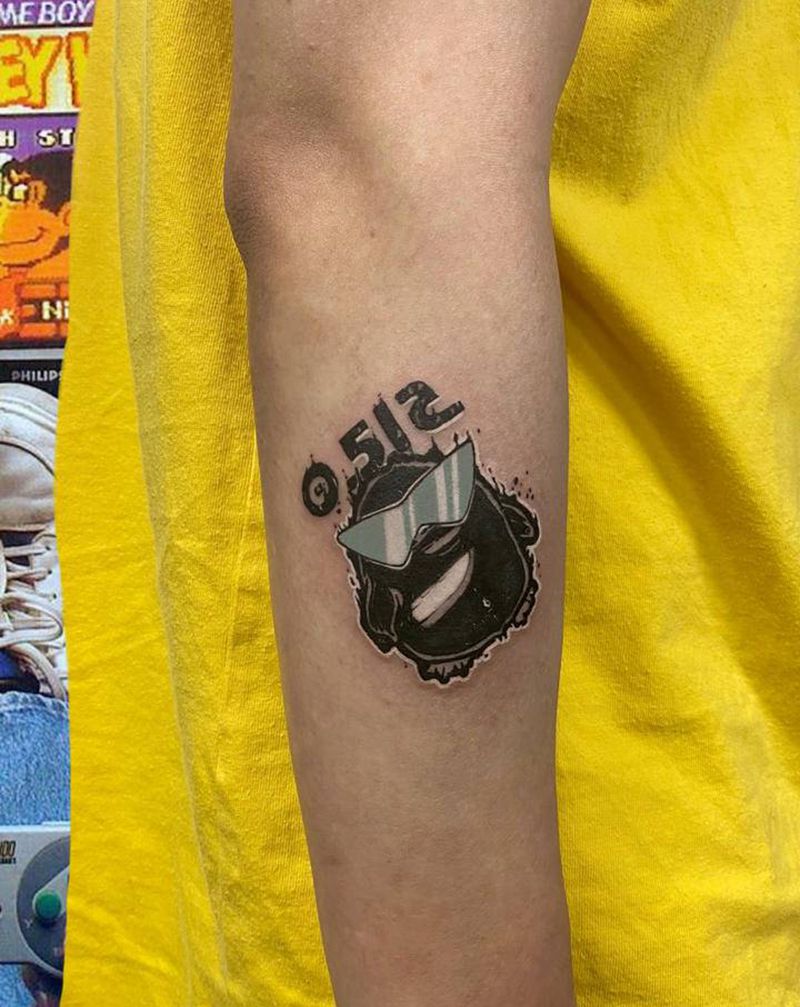 小鸡纹身图片_手臂几何纹身图案