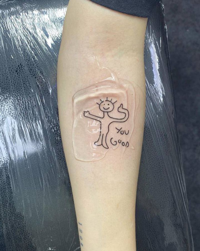 打工人纹身图片_手臂几何纹身图案