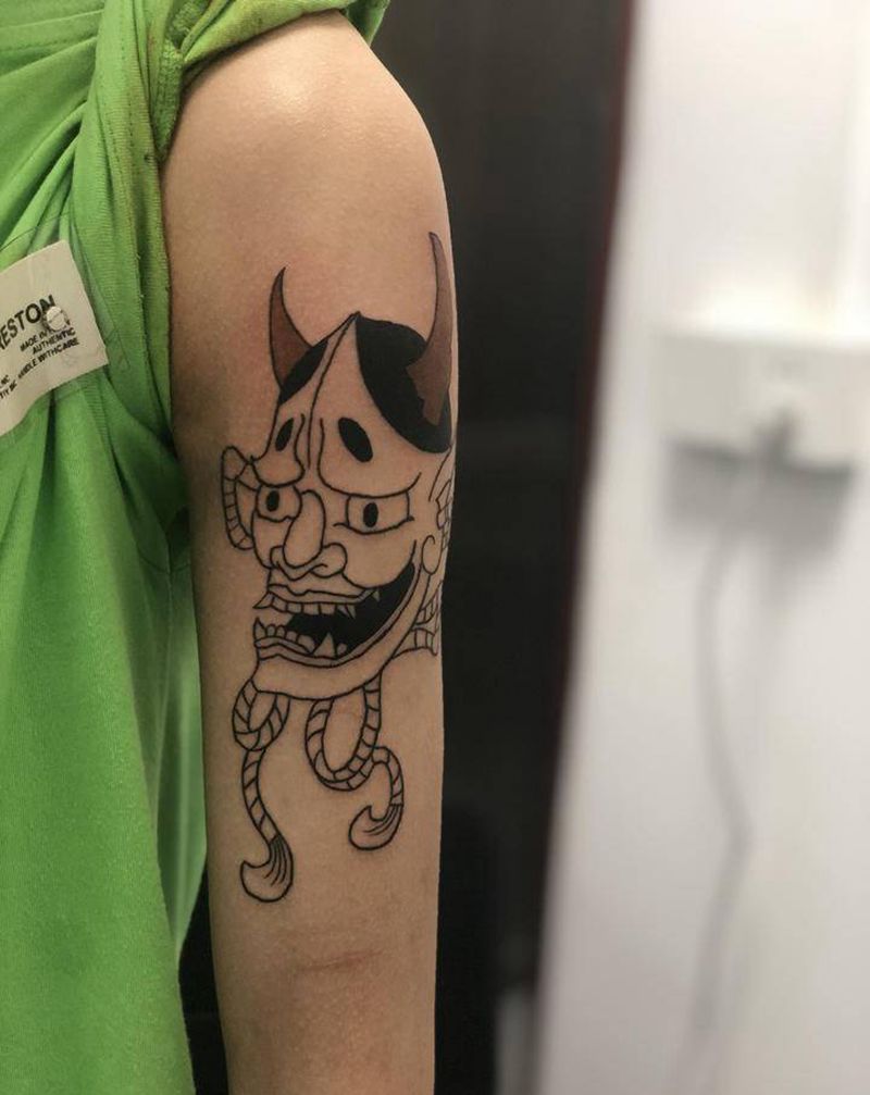 小般若纹身图片_手臂老传统纹身图案