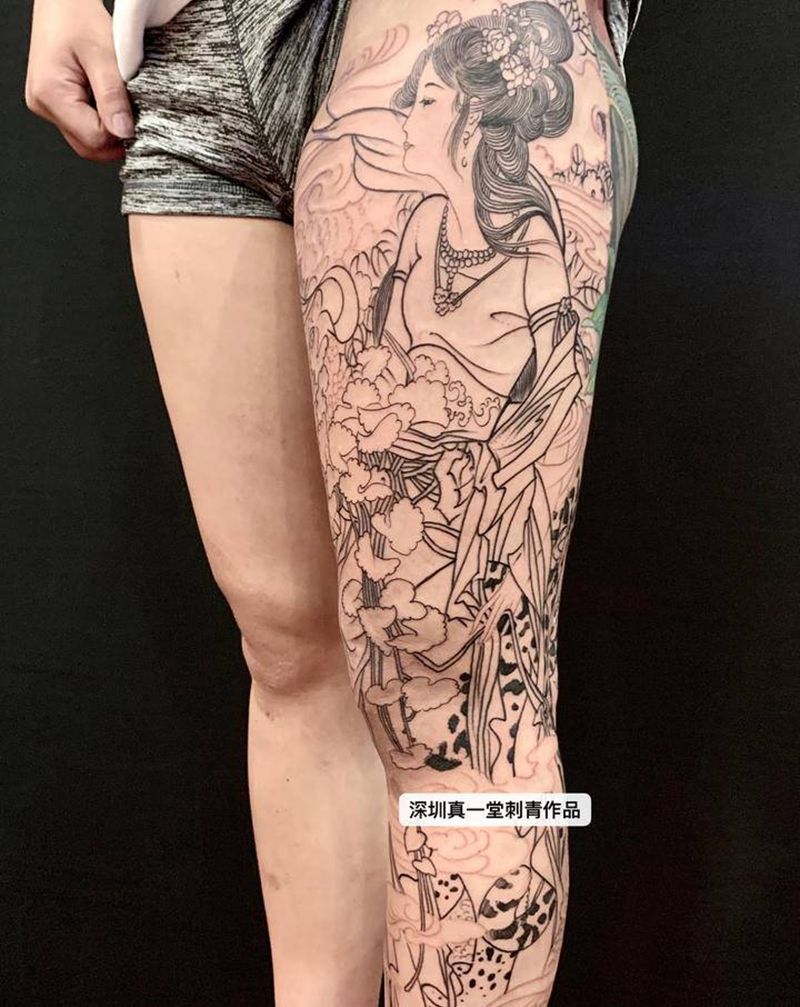 中国风纹身图片_新传统纹身图案