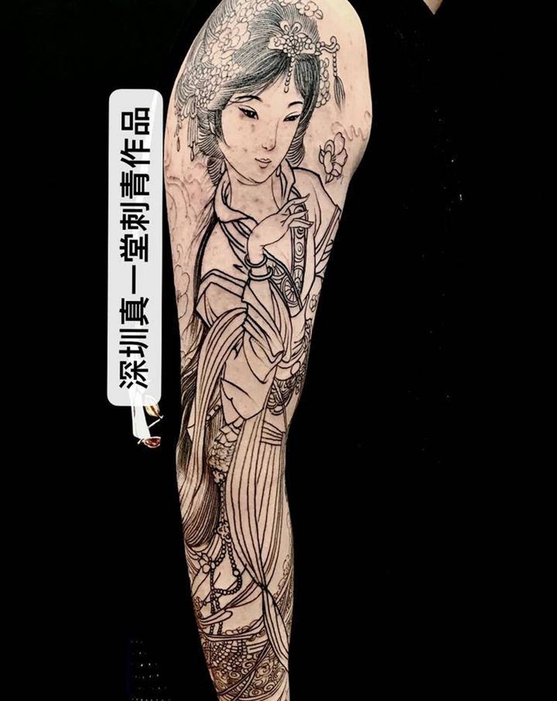 线纹身图片_手臂纹身图案