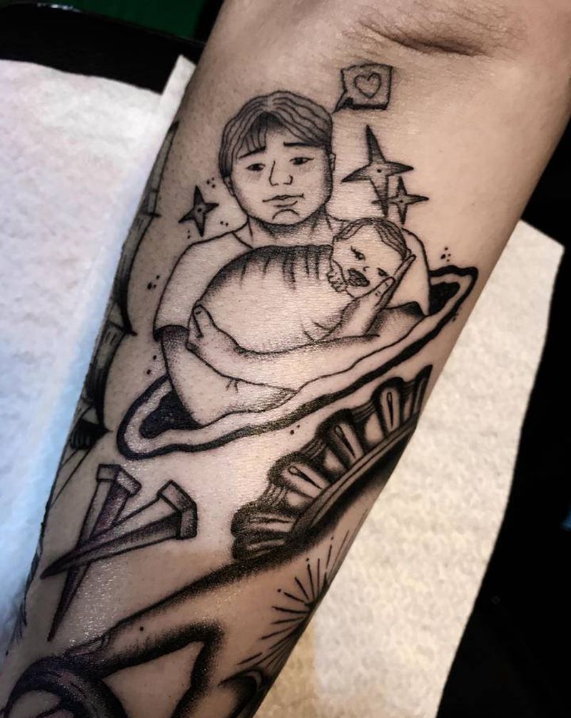 old school纹身图片_手臂纹身图案